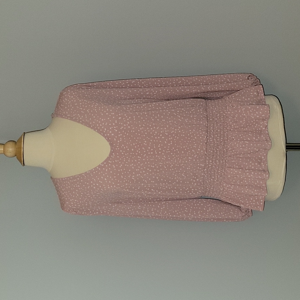 Women's Pink Polka Dot Blouse